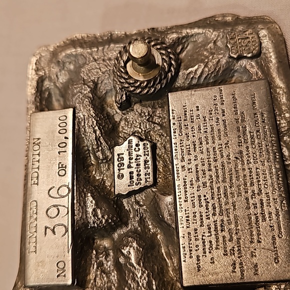 Pewter 1991 Operation Desert Storm Belt Buckle #396 - Picture 6 of 11